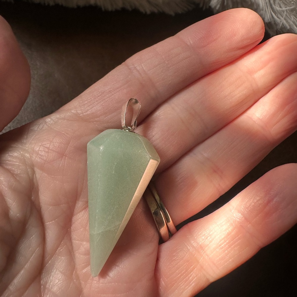 Green Aventurine cone shaped Pendant
